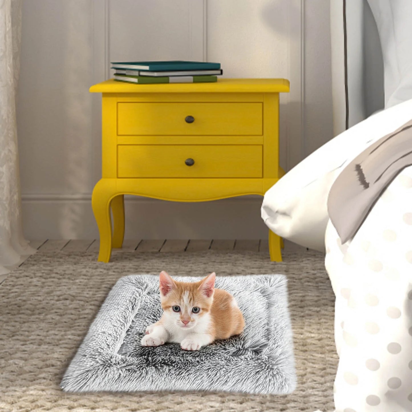 Dog Bed for Large Dogs, Cozy Calming Pet Bed for Dogs & Cats: Self-Warming, Anti-Anxiety, Non-Slip and Machine Washable 24X20 Inch