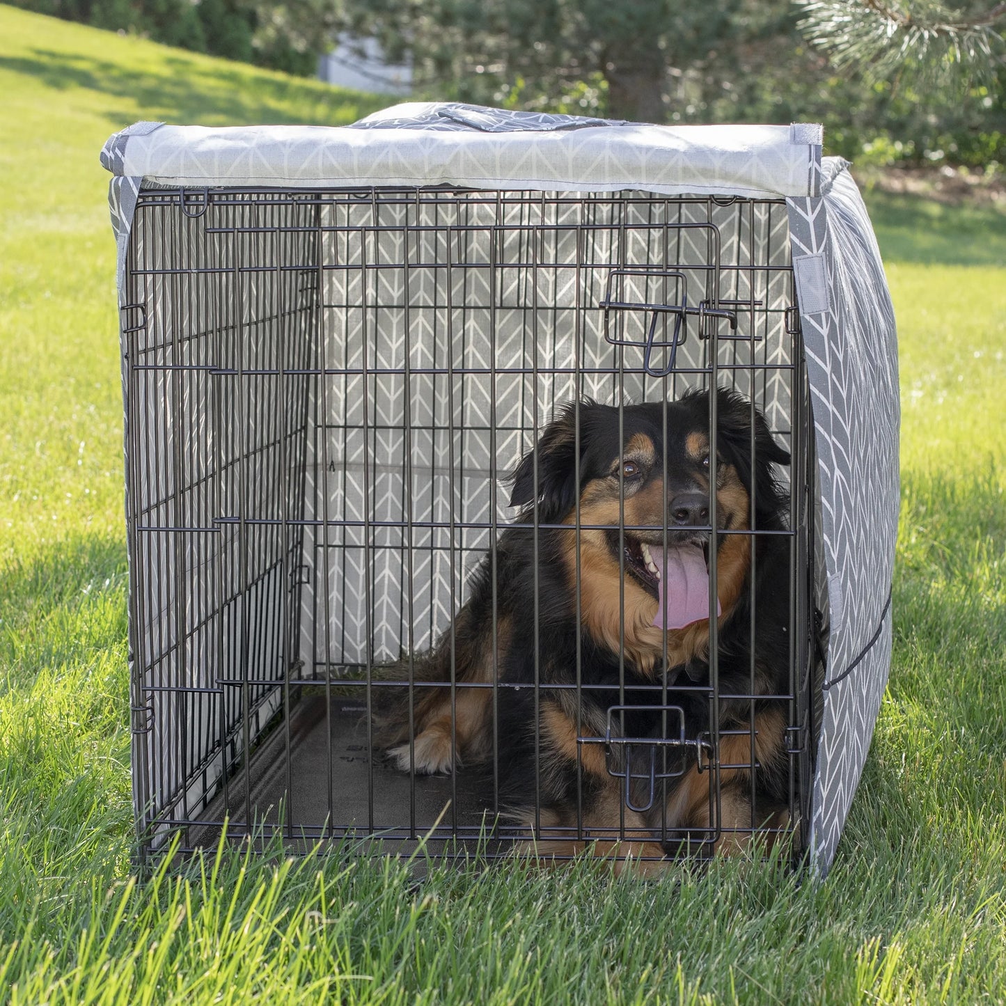24" Gray Crate Cover