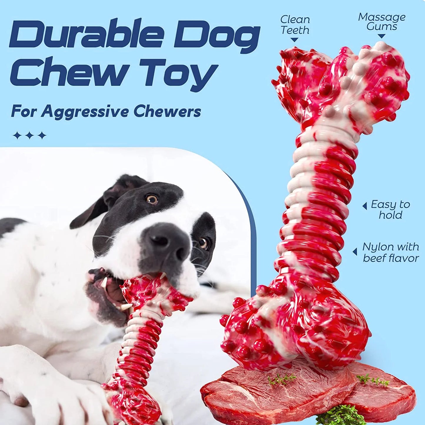 Dog Chew Toys for Aggressive Chewers, XL Dog Toys for Large Dogs, 5 Pack Indestructible Dog Toys for Aggressive Chewers, Cotton Dog Rope Toys, Tough Dog Bones for Aggressive Chewers Large Breed