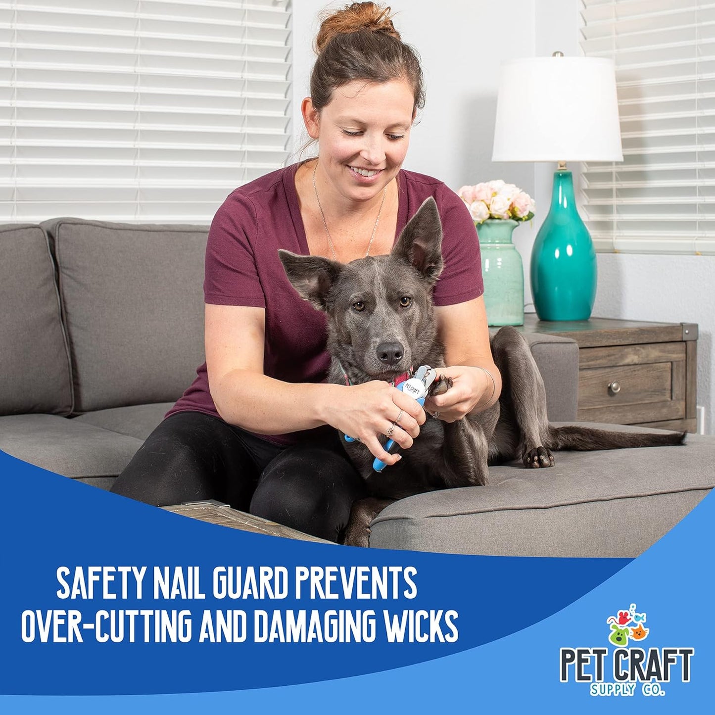 Dog & Cat Pets Nail Clippers and Trimmers - with Safety Guard to Avoid over Cutting, Bonus Nail File - Essential Puppies Supplies Grooming Kit