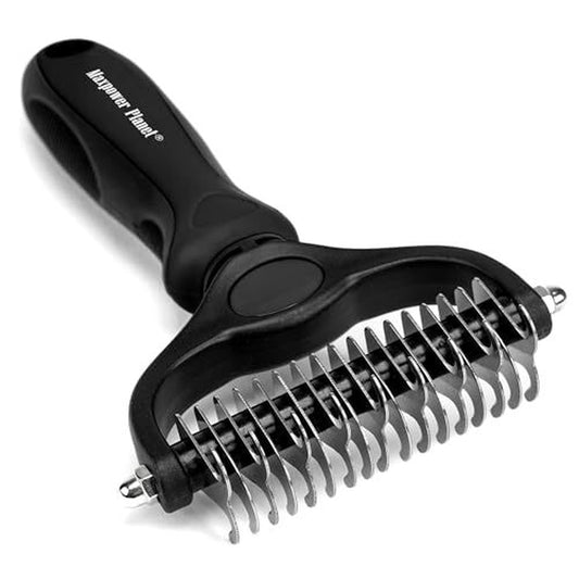 Maxpower Planet Pet Grooming Brush - Double Sided Shedding, Dematting