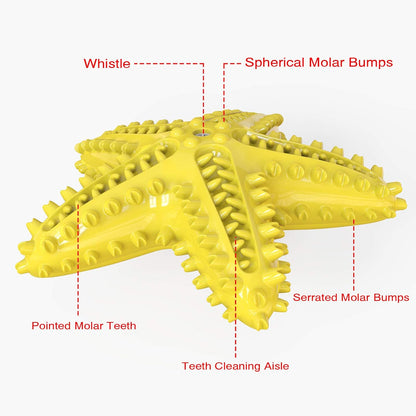 Dog Chew Toy - Squeaky Toothbrush Durable Rubber Dog Toys for Teeth Cleaning, Tough Dog Toys for Aggressive Chewers Puppy/Medium/Large Dog Breeds Dental Care