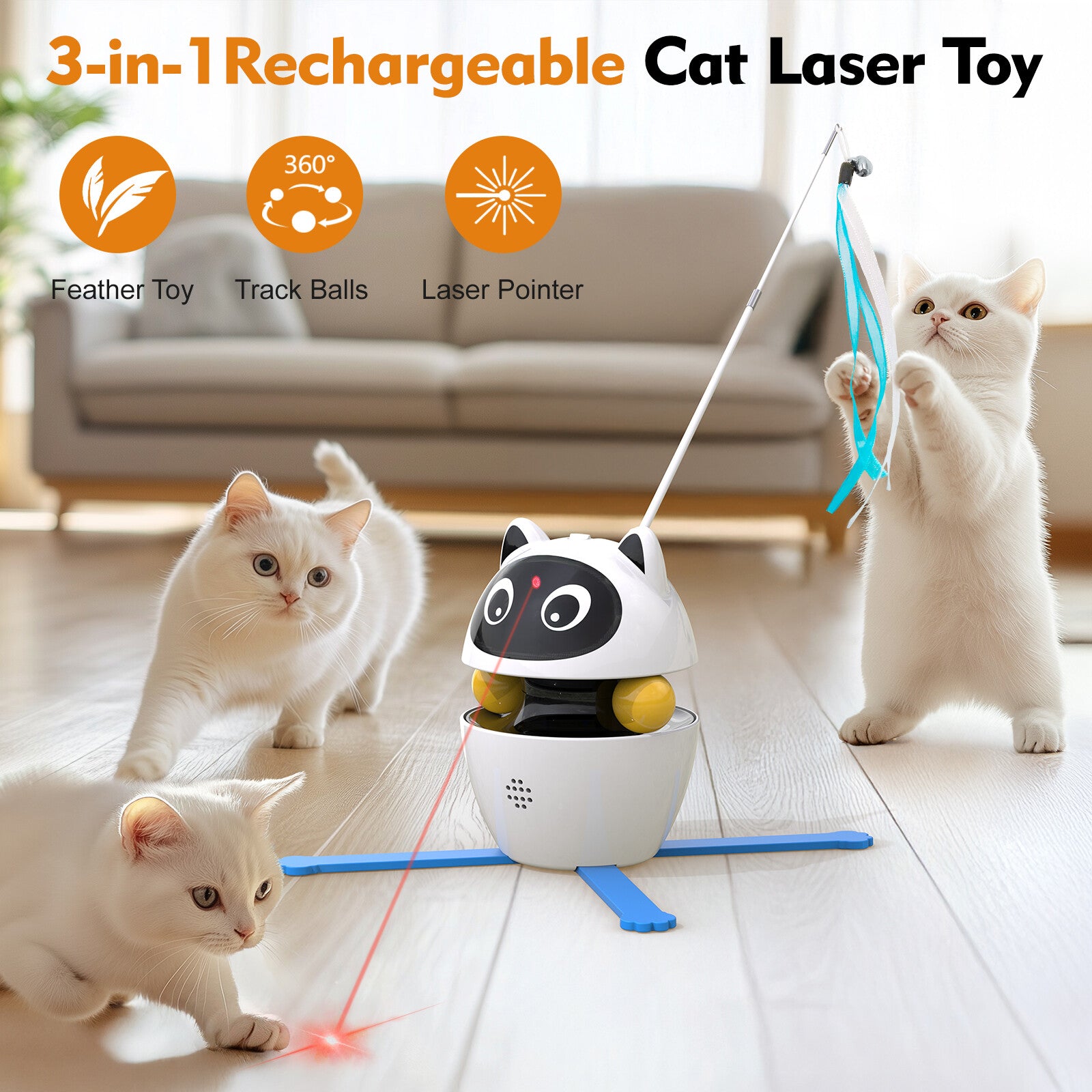 Automatic Cat Toys Interactive Pet Toys for Indoor Cats,Usb Cat Interactive Toys