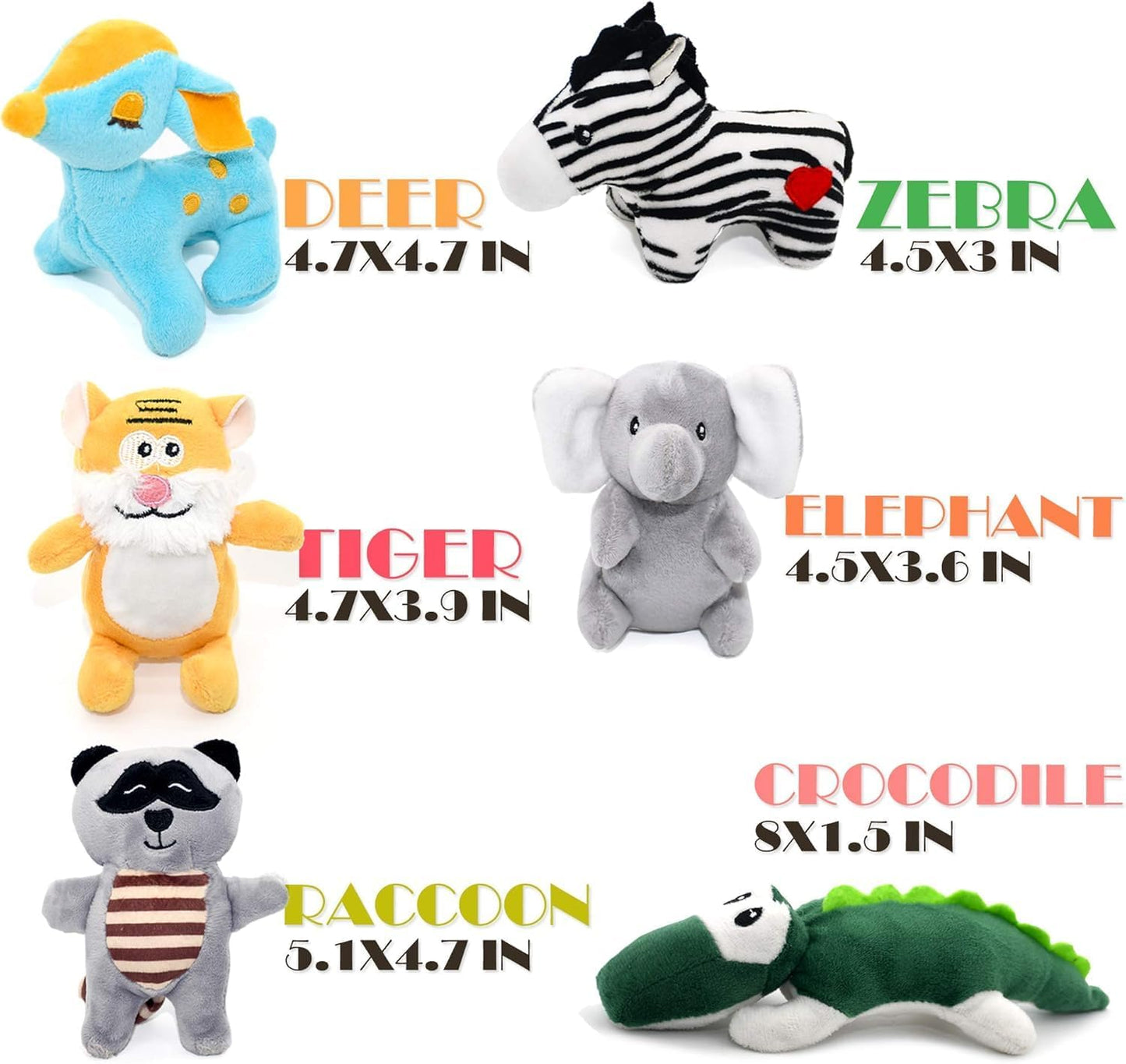 Dog Squeaky Toys for Small Dogs,Stuffed Animal Puppy Toy,Cute Puppy Chew Toy for Dog Teething, for Small to Medium Dogs,Soft Plush Pet Toys Pack 12 in Gift Box