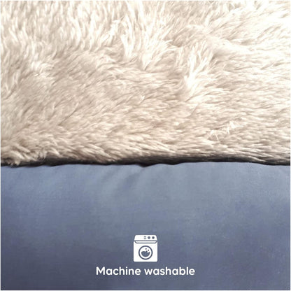Dog Bed and Cat Bed, Washable Soft Dog Crates Soft Pet for Indoor and Outdoor - Large Blue