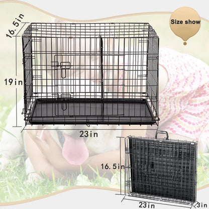 Folding Dog Crate with Divider, 24"L