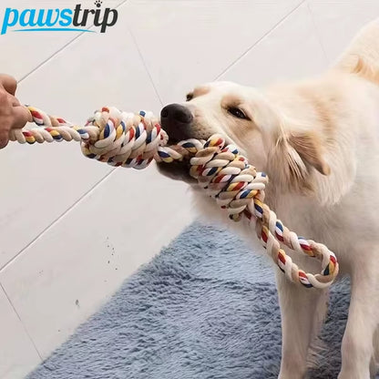 Bite-Resistant Dog Rope Knot Toys Interactive Pet Toys for Medium Large Dogs Colorful Dog Molar Toy Chewing Toy Dog Accessories