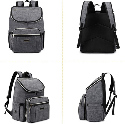 Travel Dog Backpack - Detachable Travel Dog Food Container for Pet Supplies Dog Gear Backpack,Dog Bag for Traveling with 2 Silicone Collapsible Bowls and 2 Food Baskets Grey