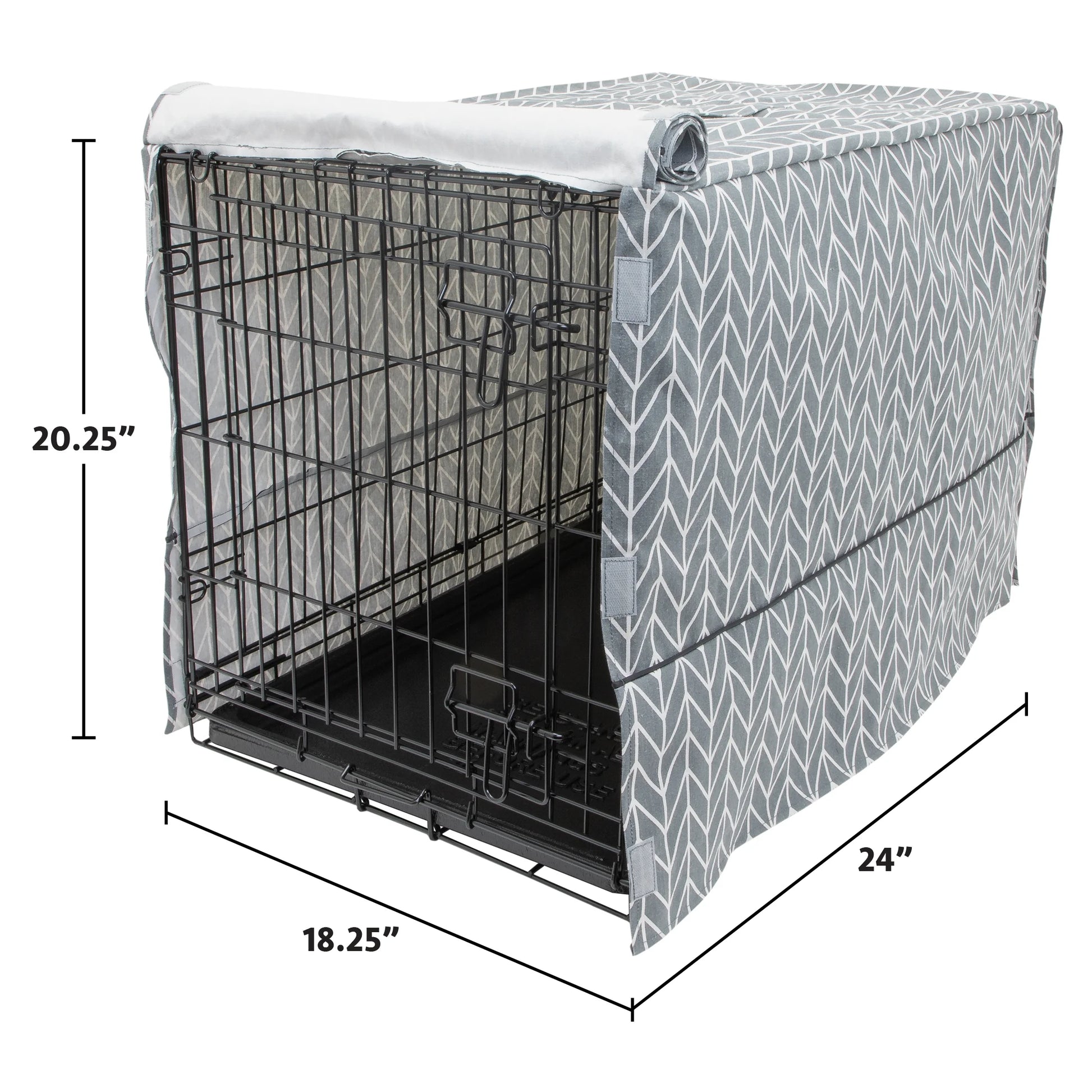 24" Gray Crate Cover