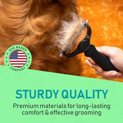 Maxpower Planet Pet Grooming Brush - Double Sided Shedding, Dematting