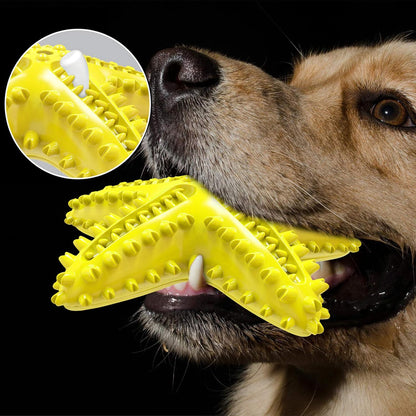 Dog Chew Toy - Squeaky Toothbrush Durable Rubber Dog Toys for Teeth Cleaning, Tough Dog Toys for Aggressive Chewers Puppy/Medium/Large Dog Breeds Dental Care