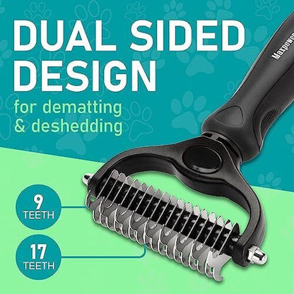 Maxpower Planet Pet Grooming Brush - Double Sided Shedding, Dematting