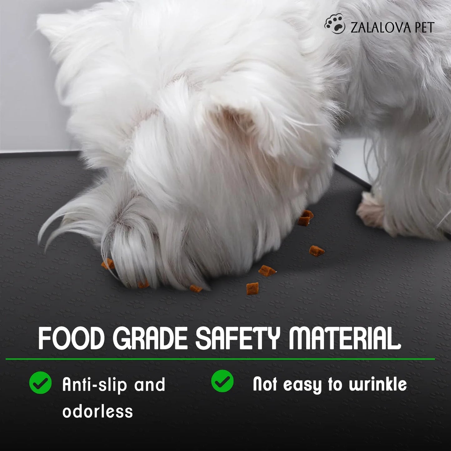 Cat Litter Mat, Large 24"X32" Food-Grade Silicone Litter Box Mat for Litter Trapping, Waterproof, Non-Slip, Easy to Clean(Grey)