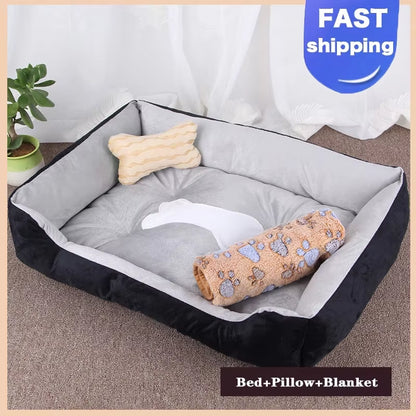 Pet Bed Warm Memory Foam for Small Medium Large Dog Super Soft Pet Beds for Dogs Washable House for Cat Puppy Cotton Kennel Mat