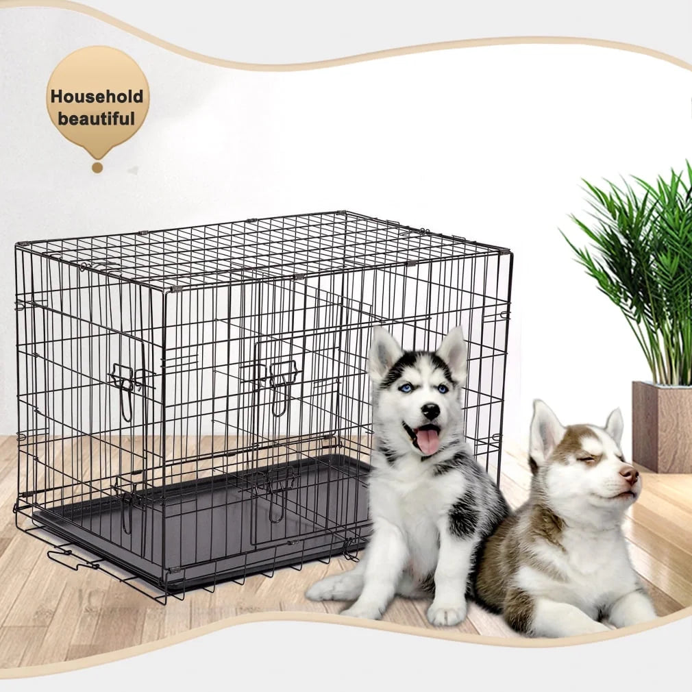 Folding Dog Crate with Divider, 24"L