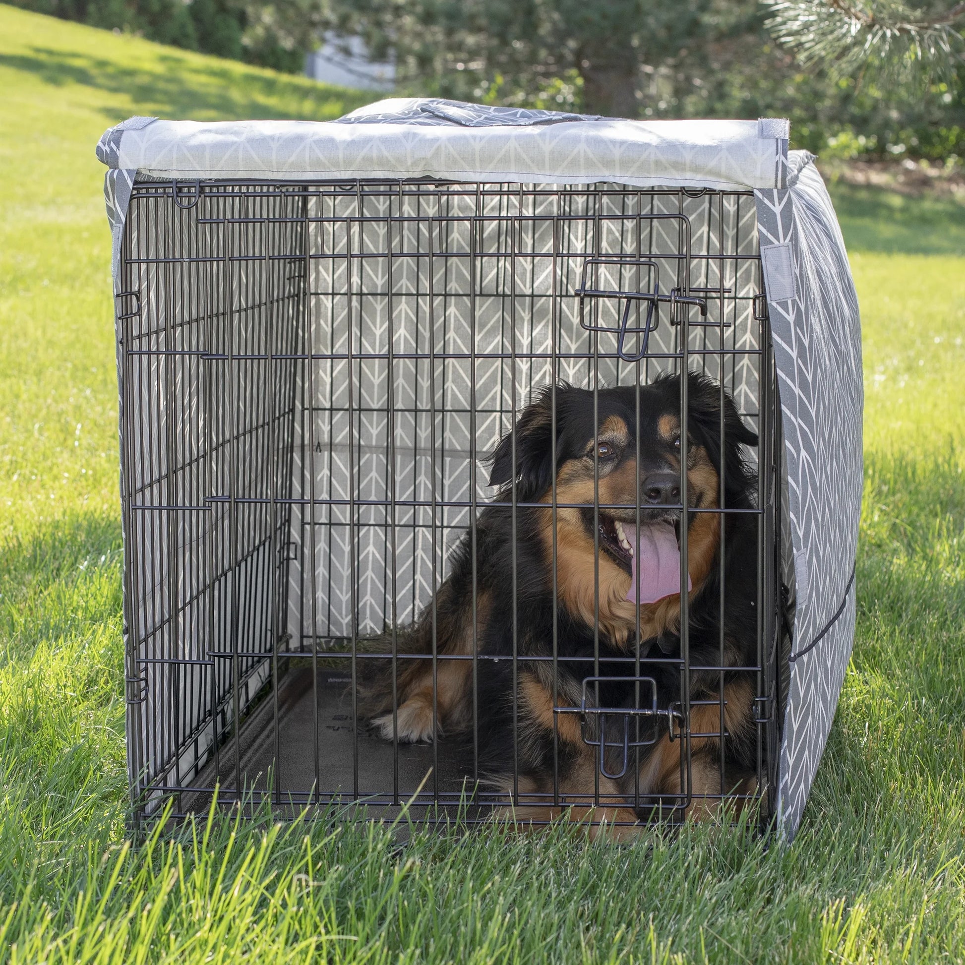 24" Gray Crate Cover