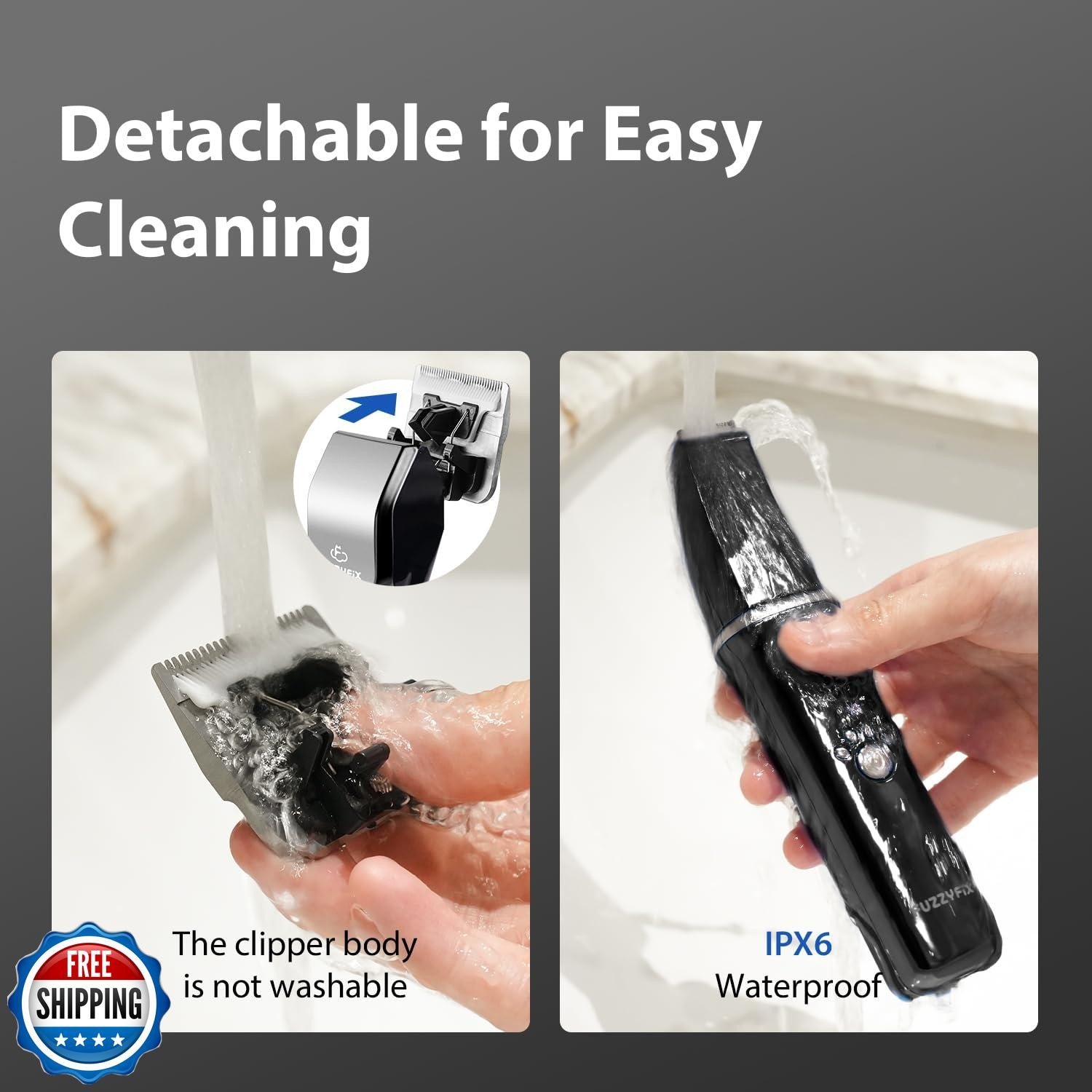 Fuzzyfix Dog Grooming Kit, Dog Clippers for Grooming for Thick Curly Coats, P