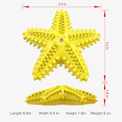 Dog Chew Toy - Squeaky Toothbrush Durable Rubber Dog Toys for Teeth Cleaning, Tough Dog Toys for Aggressive Chewers Puppy/Medium/Large Dog Breeds Dental Care