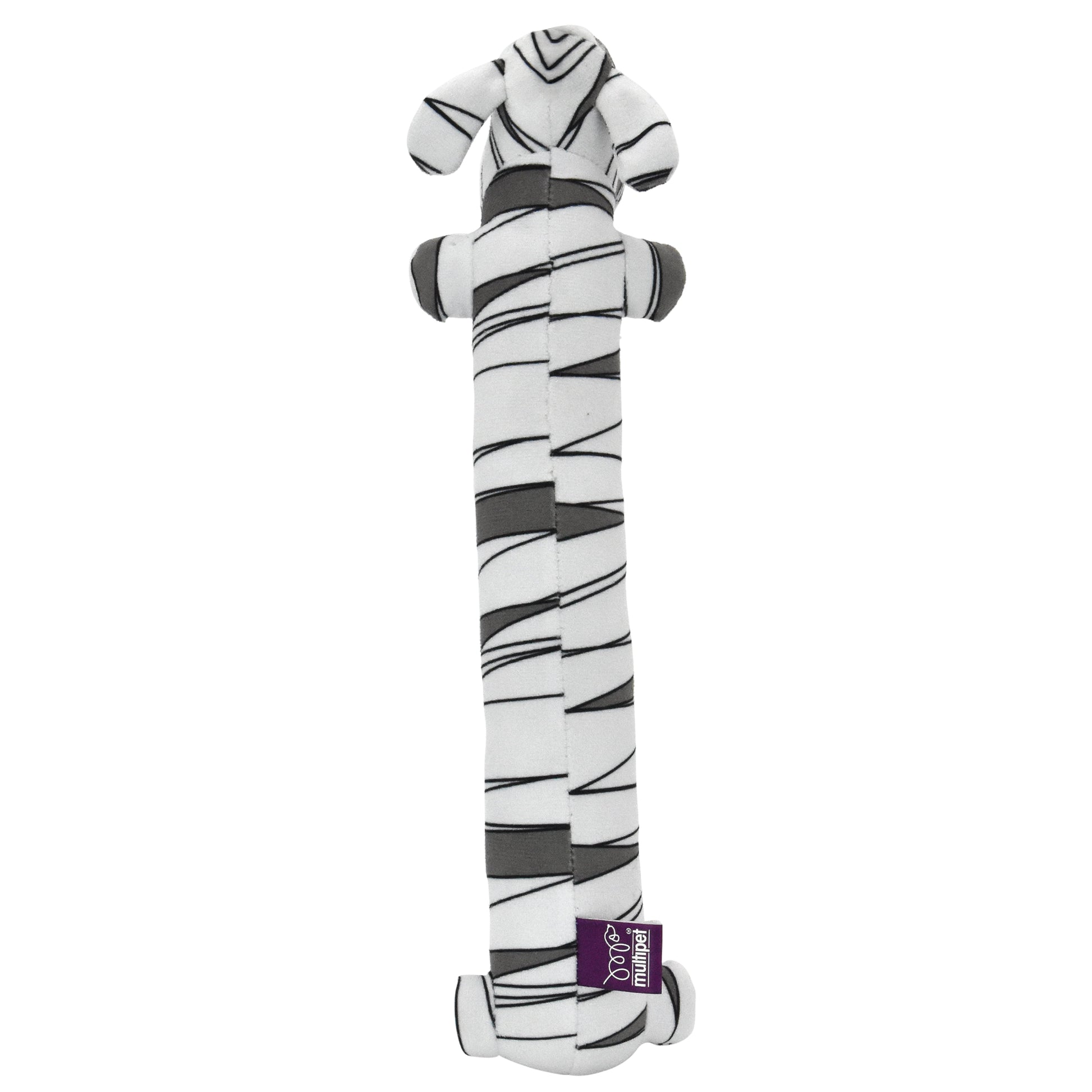 Smiling Loofa Halloween Plush Dog Toy with Squeaker, 2 Piece Multipack, Frankenstein and Mummy, 12"