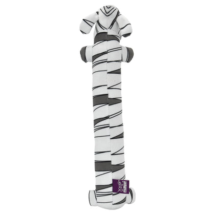 Smiling Loofa Halloween Plush Dog Toy with Squeaker, 2 Piece Multipack, Frankenstein and Mummy, 12"