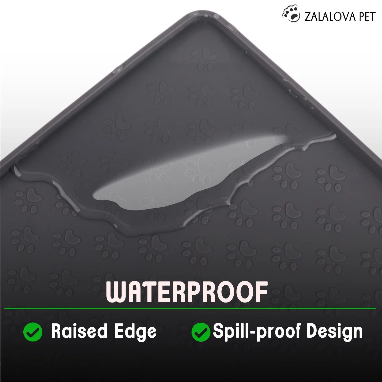 Cat Litter Mat, Large 24"X32" Food-Grade Silicone Litter Box Mat for Litter Trapping, Waterproof, Non-Slip, Easy to Clean(Grey)