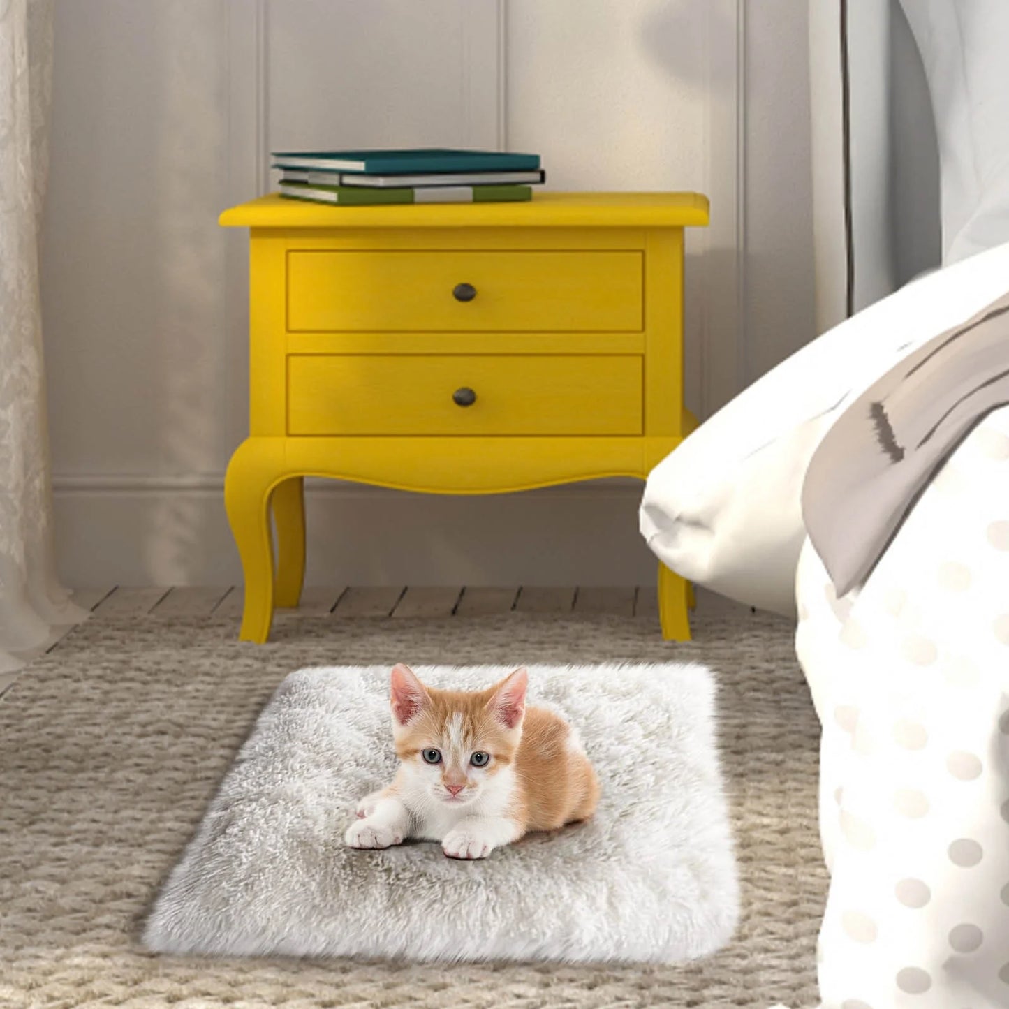 Dog Bed for Large Dogs, Cozy Calming Pet Bed for Dogs & Cats: Self-Warming, Anti-Anxiety, Non-Slip and Machine Washable 24X20 Inch