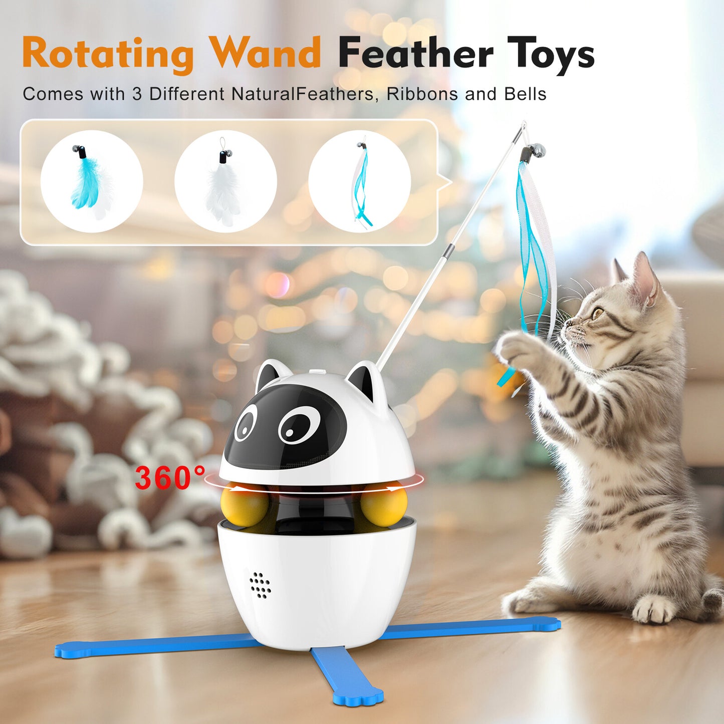 Automatic Cat Toys Interactive Pet Toys for Indoor Cats,Usb Cat Interactive Toys