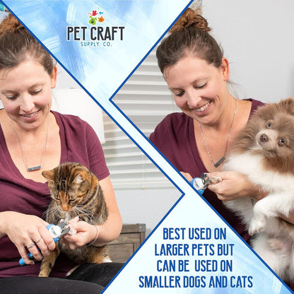 Dog & Cat Pets Nail Clippers and Trimmers - with Safety Guard to Avoid over Cutting, Bonus Nail File - Essential Puppies Supplies Grooming Kit